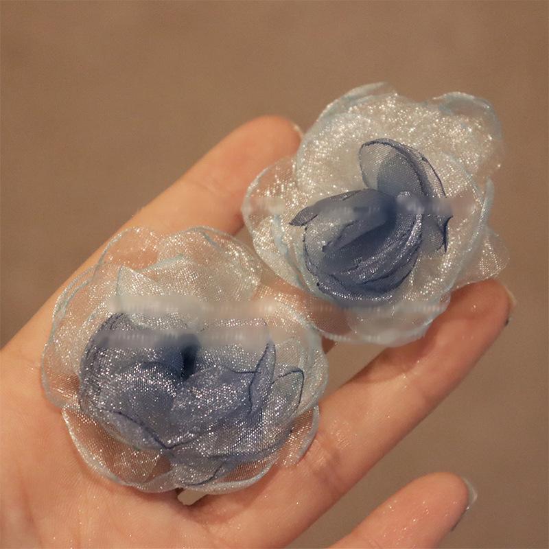 Silver Needle Sweet Flower Butterfly Pearl Tassel Earrings Trend Stud Earrings Temperament Earrings Women