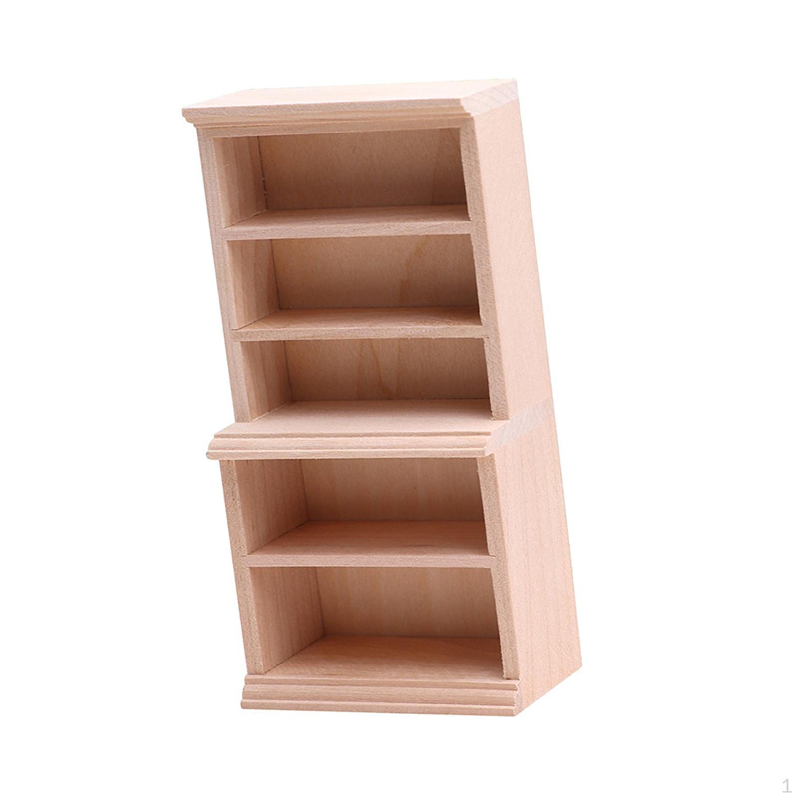 Mini Dollhouse Bookcase Shelf Bedroom Micro Landscape Home Living Room Life Scene Kitchen 1/12 Decor
