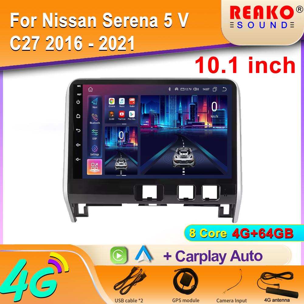 Car Radio For Nissan Serena 5 V C27 2016 - 2019 2020 2021 Carplay Navigation GPS Carplay Android Auto Miltimedia Player 2din
