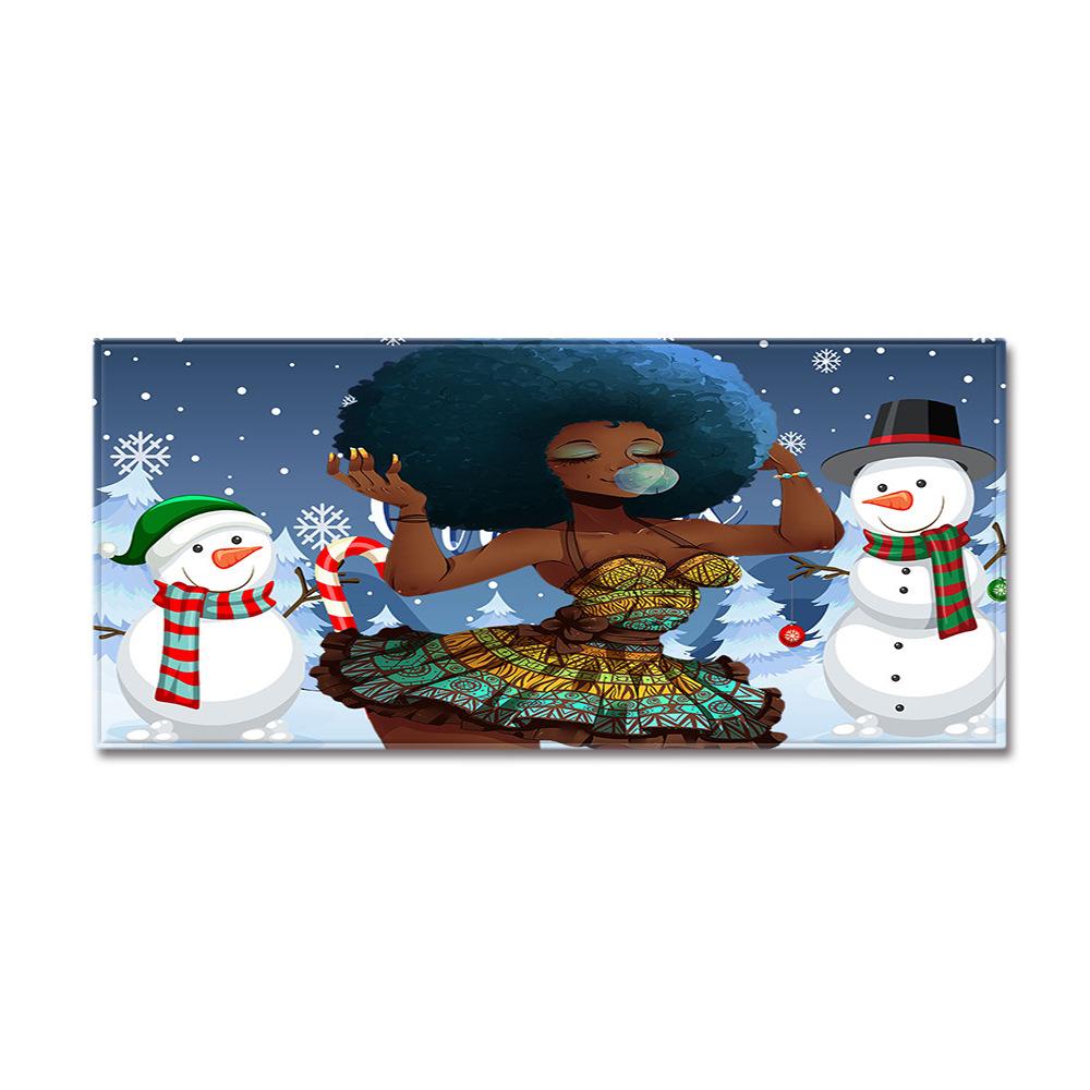 African Women'S Theme Carpet Long Floor Mat Doormat