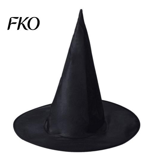 Halloween Witch Hat Wizard Hat, Adult Kids Cosplay Cone with Spider Leather Web Star Decor, Gothic Party Costume Prop, Trick or Treat Accessory