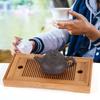 Acogedor Bamboo Tea Tray, Stylish Tea Ceremony Utensils, Water-Reservoir Type, 27*14*3cm