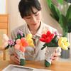 Girl Holding Bouquet Doll Plush Toy Flower Pot Bouquet Pendant Girl Bag Keychain Doll