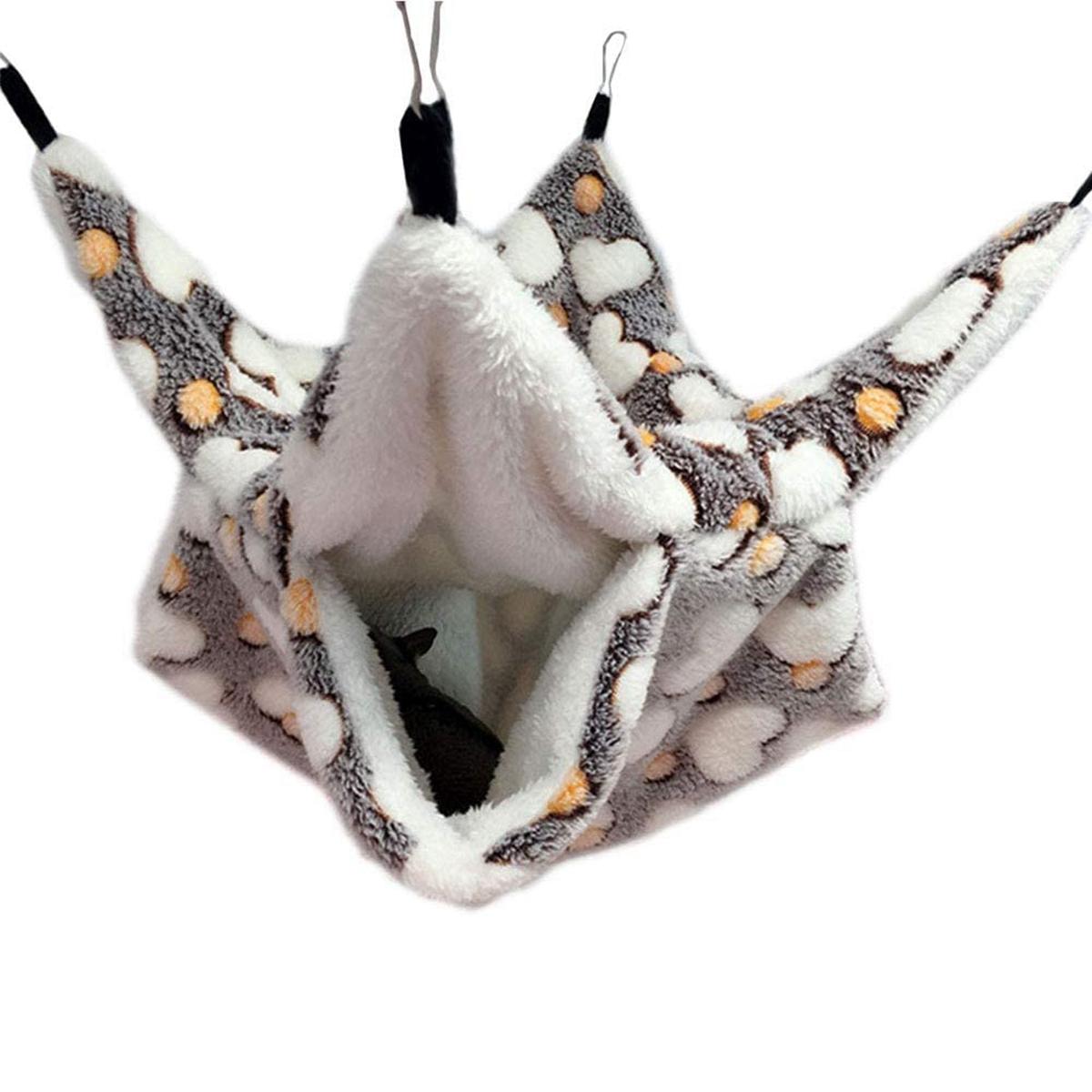 

Guinea Pig Squirrel Hanging Warm Hut Playing Sleeping Parrot Hammock Hamster Bed Pet Tent Bunkbed S кофейный