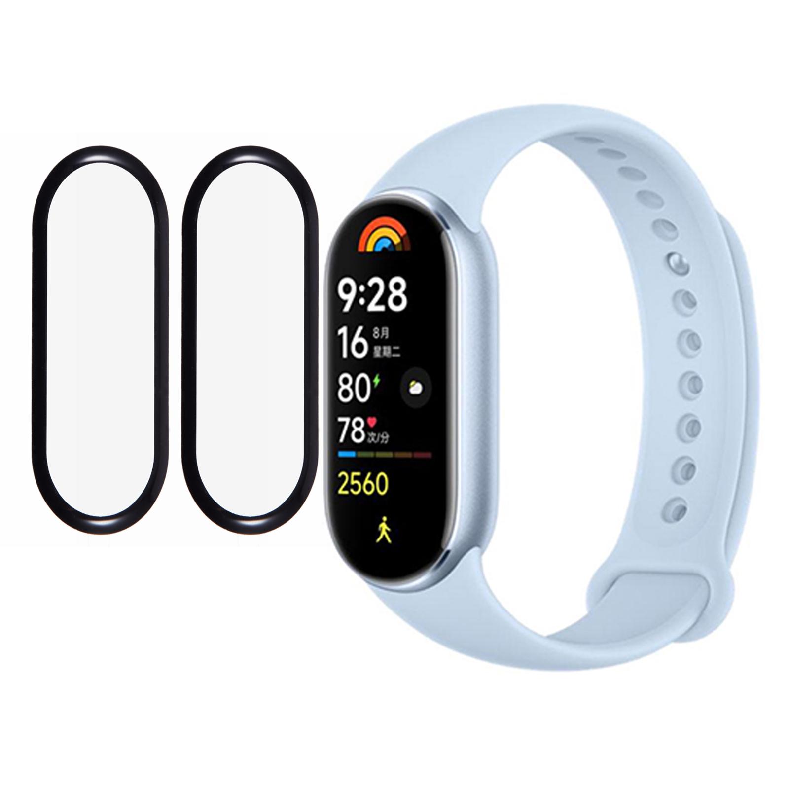 

2Pcs/Pack For Xiaomi Smart Band 9 Watch Screen Protector Anti-Scratch PMMA Film (Black Edge) A