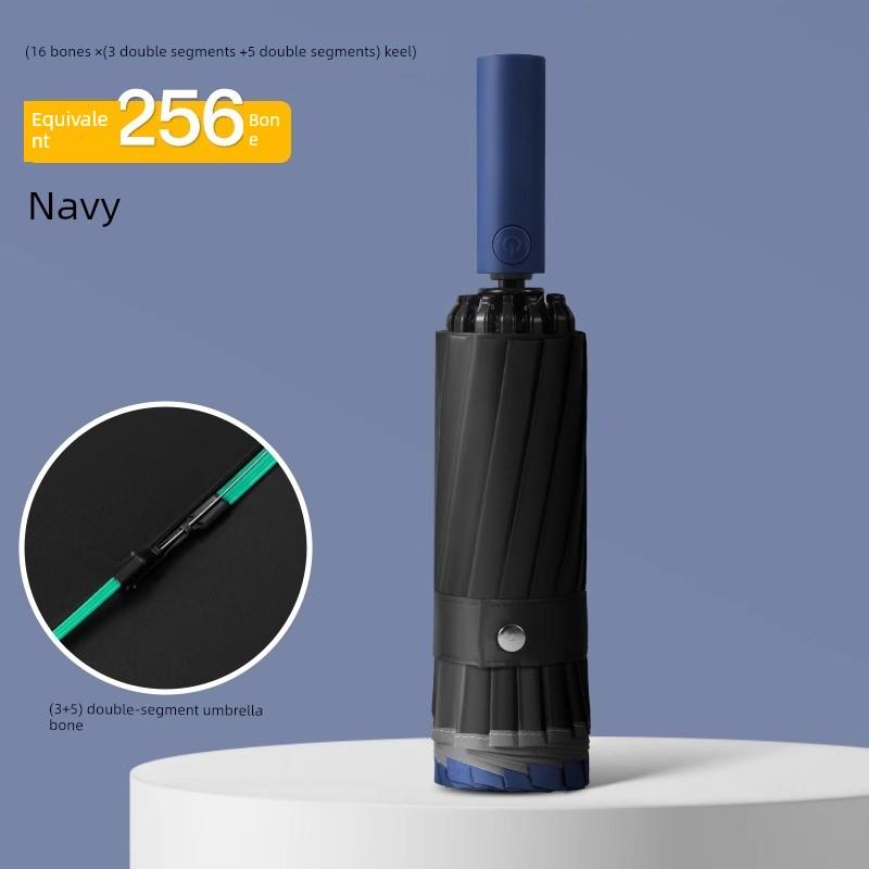 256-Bone Reverse Umbrella Automatic Extra Large UV Protection Rain Or Shine Dual-Use Wind-Resistant Bag Rainproof Self-opening Umbrella