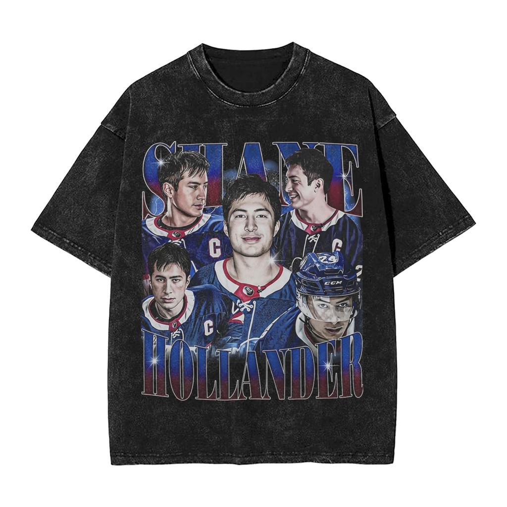 Shane  Ilya Back Heated Rivalry T Shirt Washed Short Sleeve Street TShirts  Vintage for Men Women Printed Tees