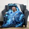 1pc Haaland14 Blanket, Gift, for Men and Women, Soft Blanket, Good for Sofa Bed Couch Travel, Lightweight Flannel Blanket