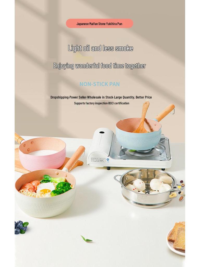 Haushalts-Temperaturkontrollierte Japanische Tempura-Fritteuse - Mini Kohlenstoffstahl, Induktionskochfeld-kompatibel.