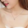 S925 Sterling Silver Heart Necklace with Zirconia Diamonds - 'I Love You At First Sight' Ocean Heart Jewelry