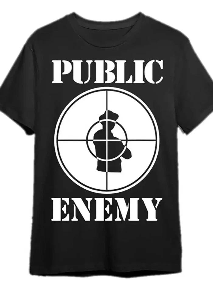Public Enemy Logo Graphic Pure Cotton Hip Hop Rap Icon Unisex T-Shirt XXXXL