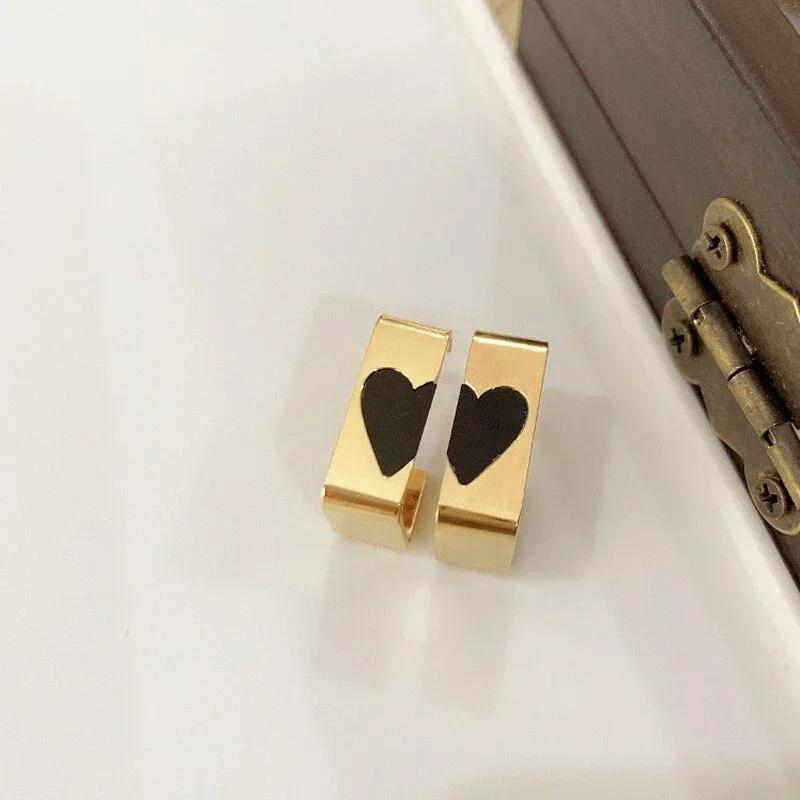 Women Fashion Splice Heart Square Earrings New Design Earring Trend Romantic Unique Love Earrings Jewelry Accessories Gifts