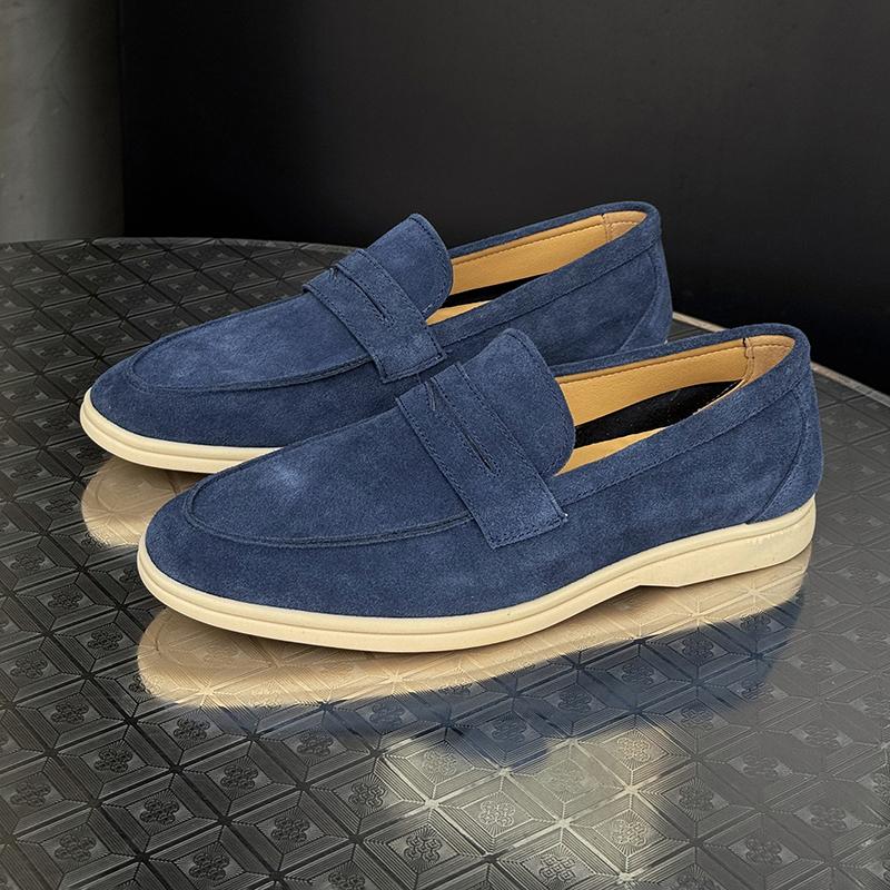 Fashion High Quality Man Suede Leather Loafers Casual Shoes Moccasins Men Slip On Flats Fashion Male Driving Shoes Comfy Business Shoes