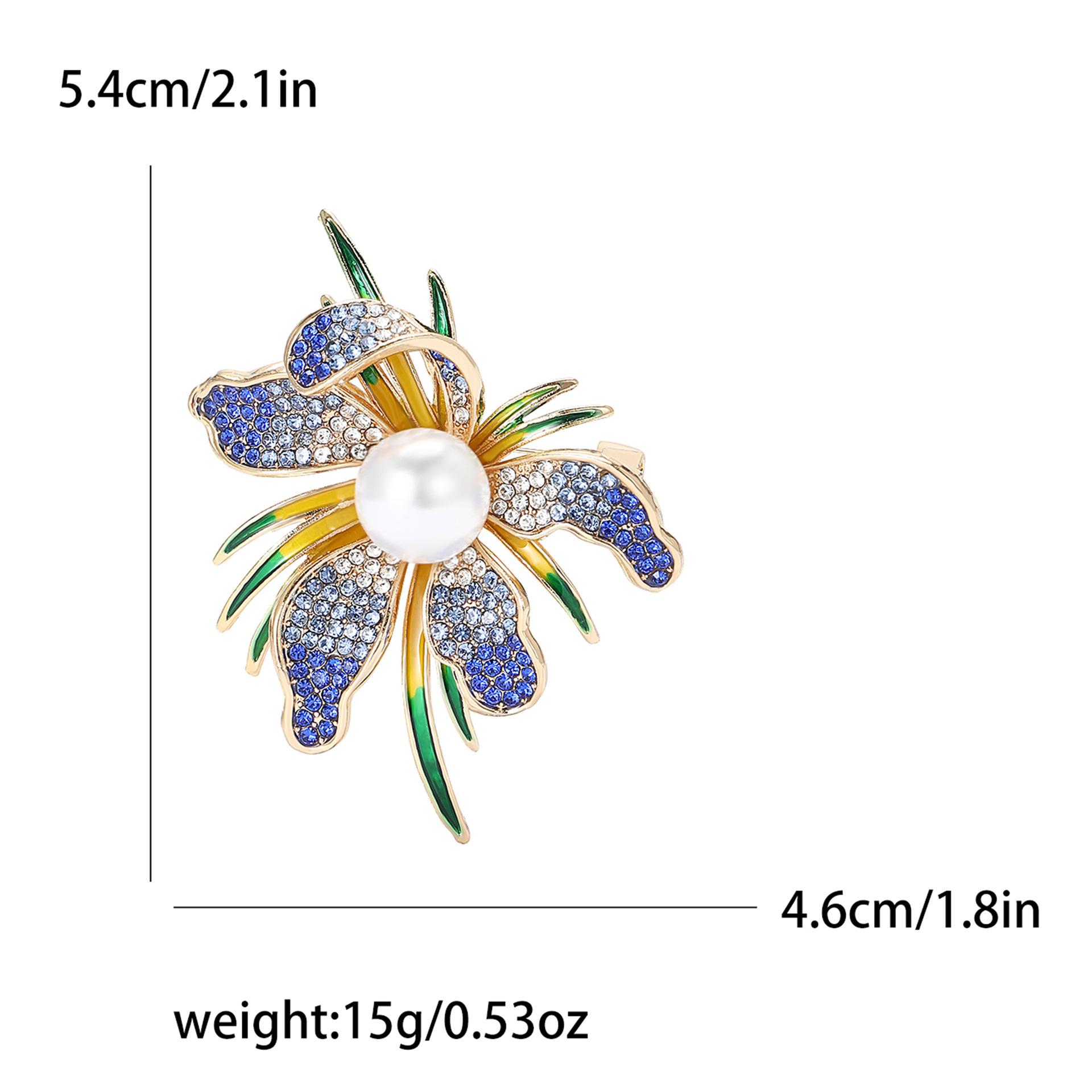 

Модная брошь в виде орхидеи из высококачественного сплава со стразами, изысканная и универсальная, для женского костюма, пальто, корсаж, ювелирное украшение