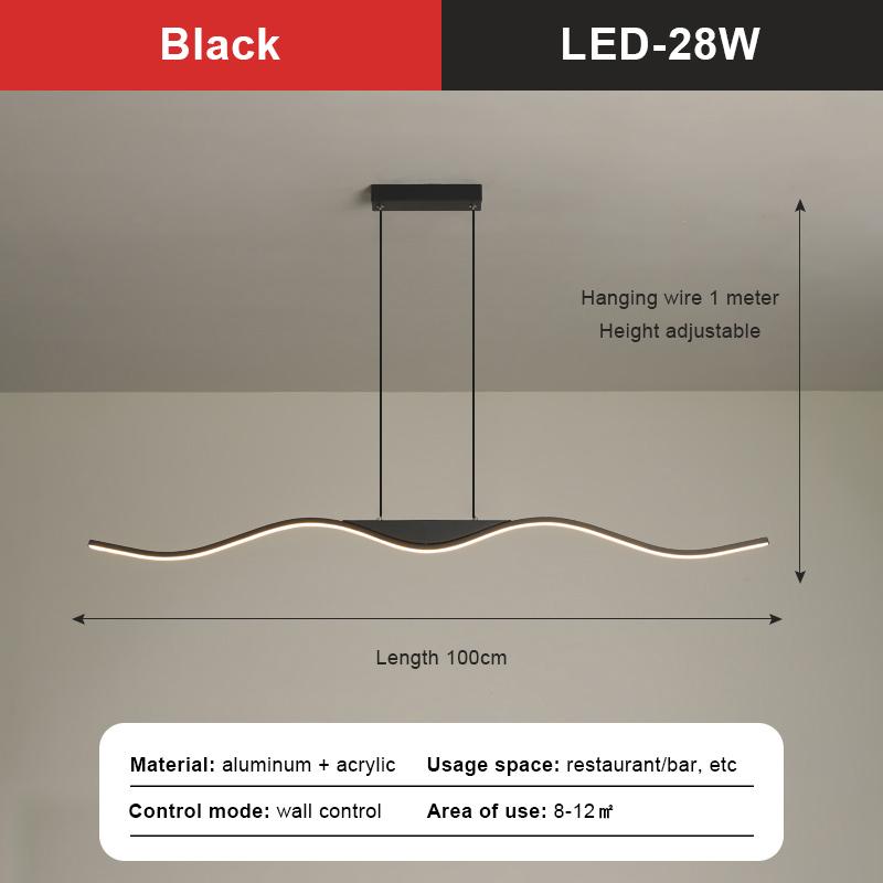 Nordic LED Pendant Light For Dining Living Room Bedroom Home Decoration Art Line Indoor Lighting Hanging Lamp Restaurant Fixturs
