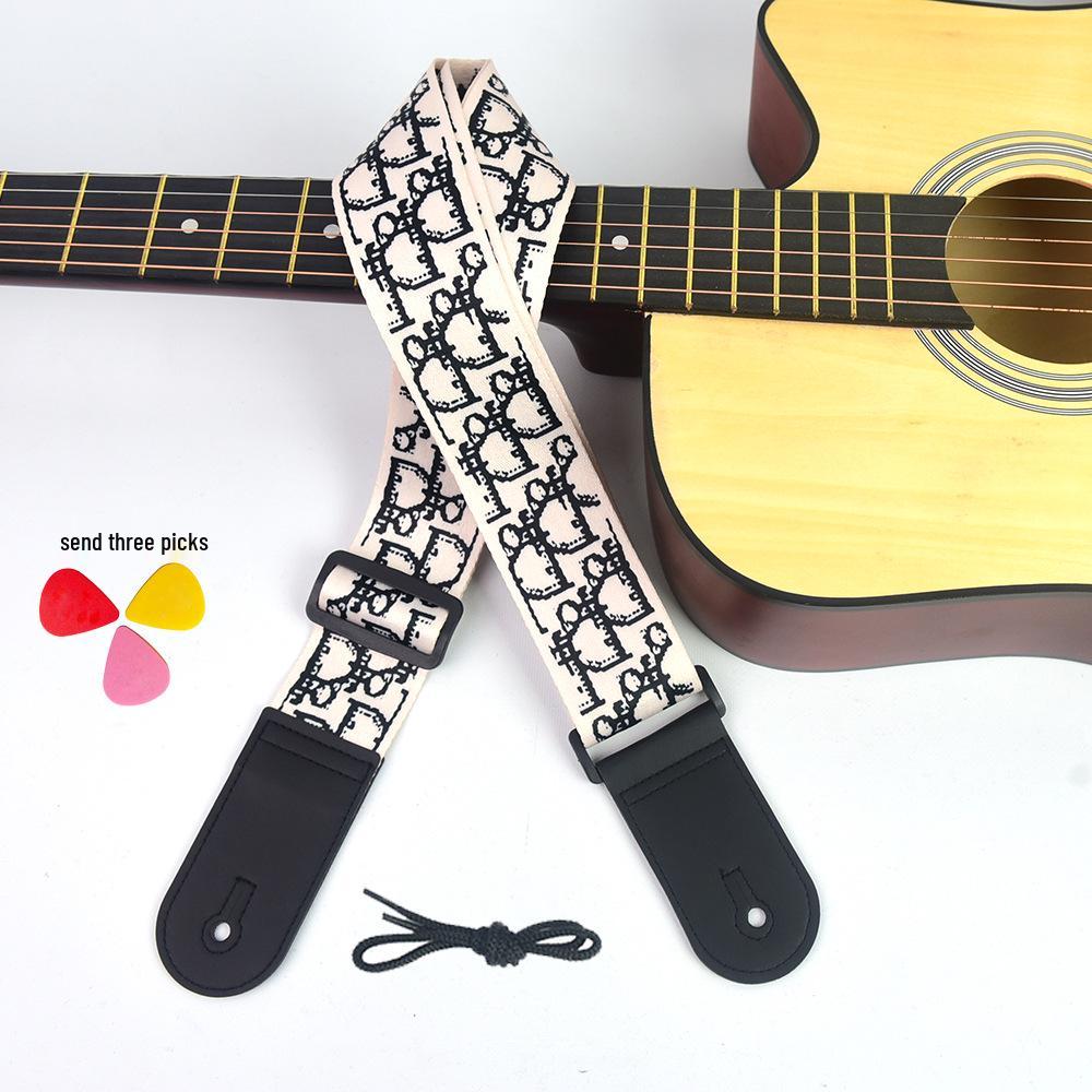 Ethnic Style Universal Guitar Strap - Polyester for Electric, Bass, Wooden Guitars