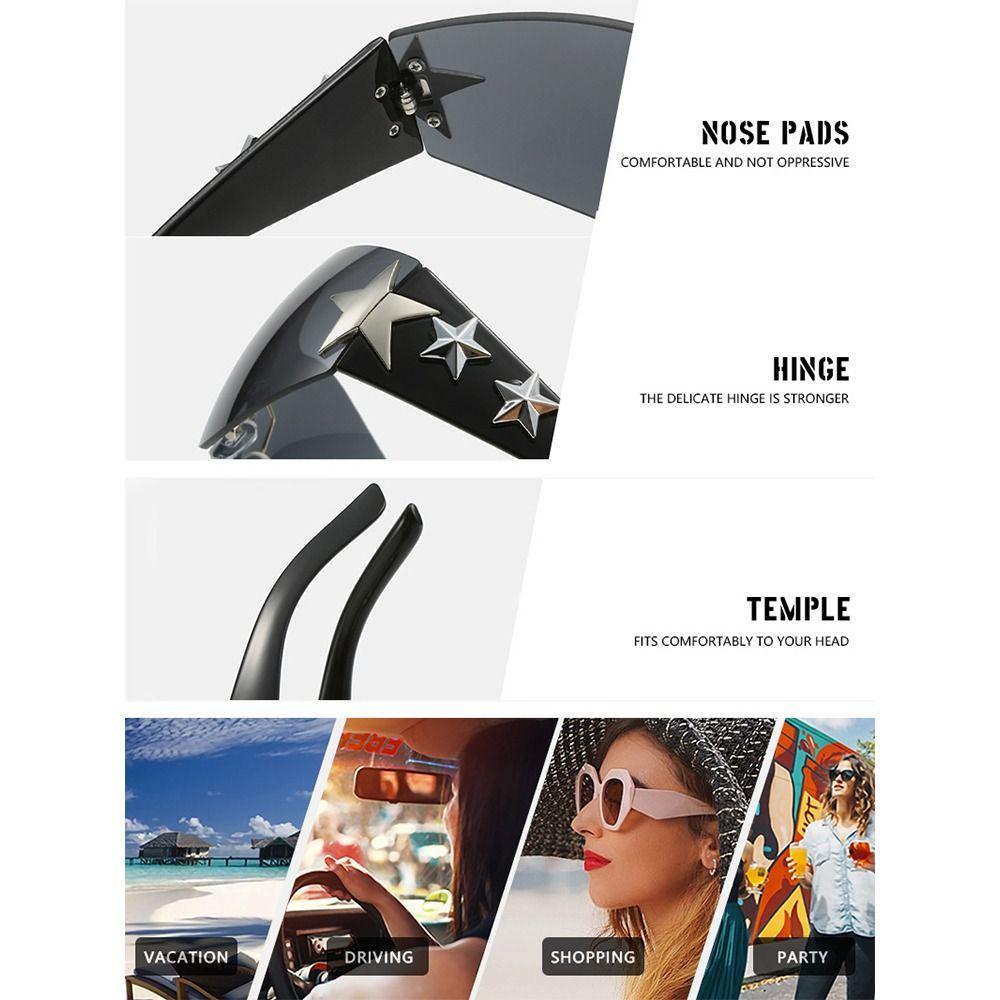 Randlose Y2K Sonnenbrille Ästhetische Shades Trendige 2000er Accessoires für Frauen