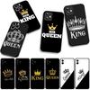 Cartoon King Queen Couple Lovers Phone Cover Case for Huawei P30 P20 P10 Mate 10 20 Pro Lite Y9A Y8S P Smart Y7 Y9 Prime Casing