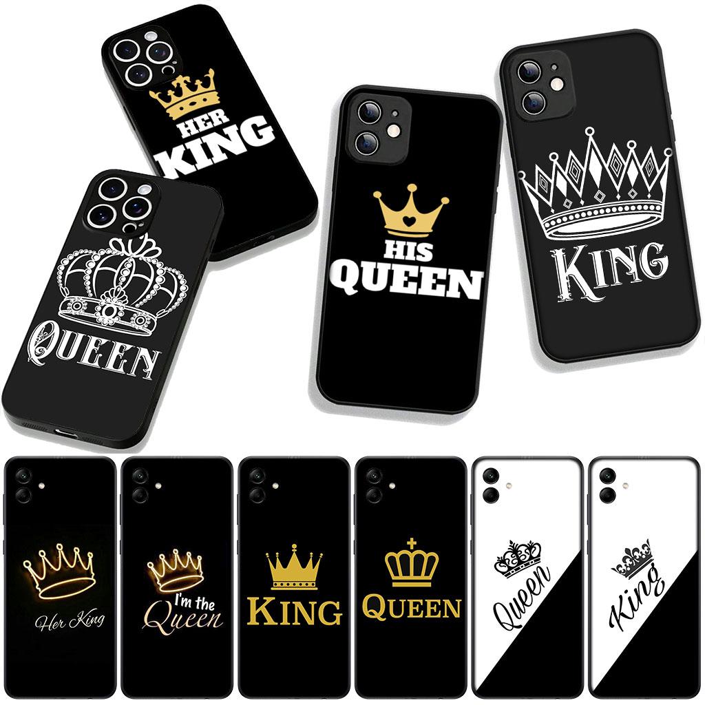 Cartoon King Queen Couple Lovers Phone Cover Case for Huawei P30 P20 P10 Mate 10 20 Pro Lite Y9A Y8S P Smart Y7 Y9 Prime Casing