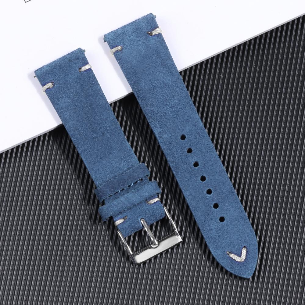18mm 20mm 22mm High Quality Suede Leather Vintage Watch Band for Seiko Watch Leather Strap Watchband Replacement Sport Bracelet