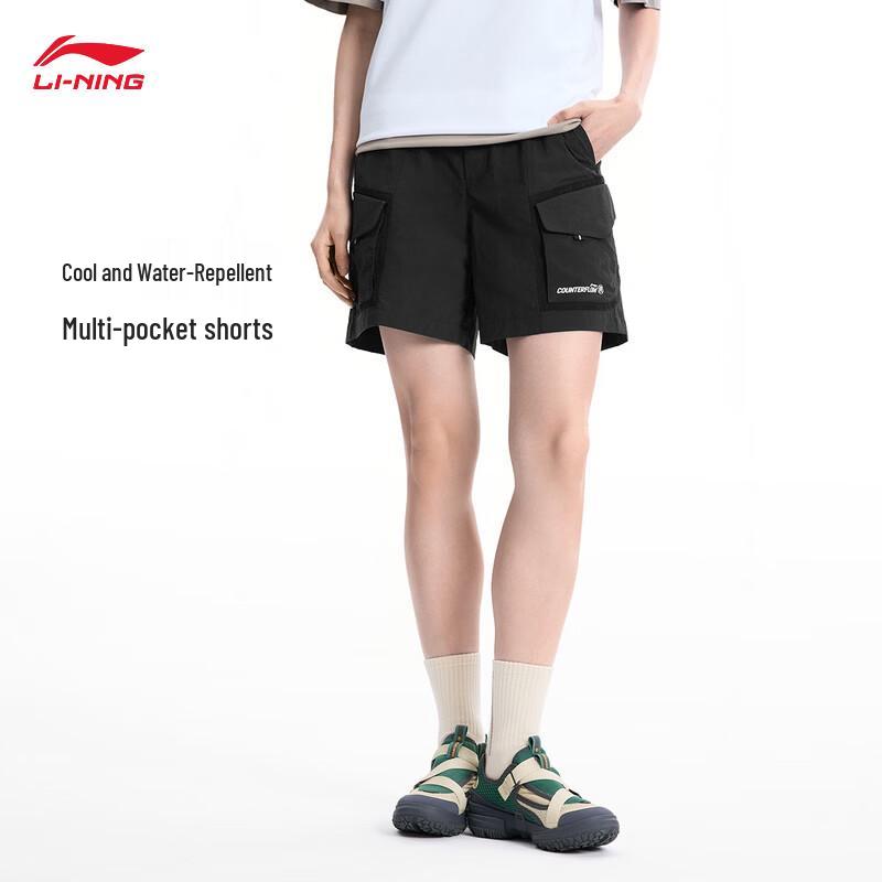 Li-Ning Women s 2026 Spring Water-Repellent Casual Sport Shorts XL