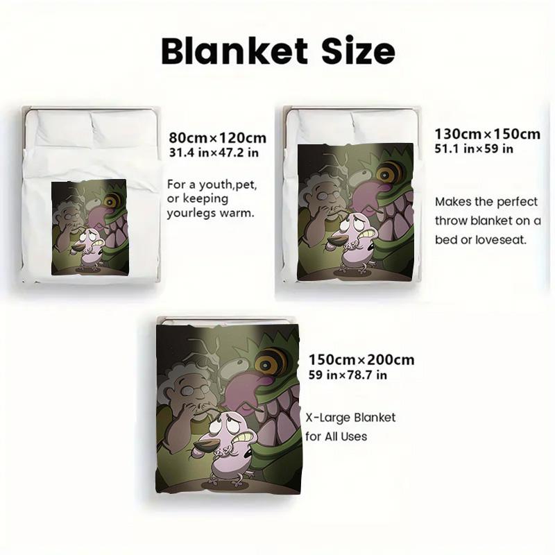 Timid Cartoon Puppy 2D Flat Pattern Flannel Blanket High quality All Seasons Warmth and Comfort Perfect for Christmas Gifts.