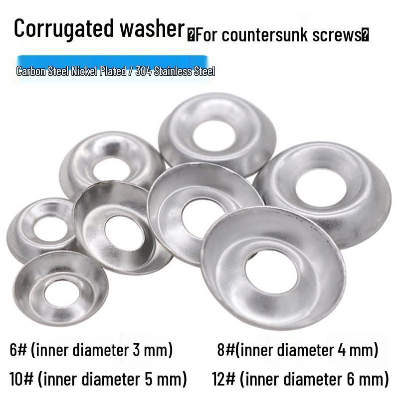 Stainless Steel/Nickel-Plated Tapered Fisheye Countersunk Decorative Washer