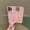 Ins bow pink phone case for iPhone Apple 11/12/13/14/15/16 ProMax soft 17