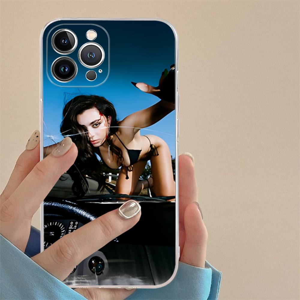 British Pop C-CharliS-XCX Singer Phone Case For IPhone 17 16 15 14 13 11 12 Pro Max 16 Plus Transparent
