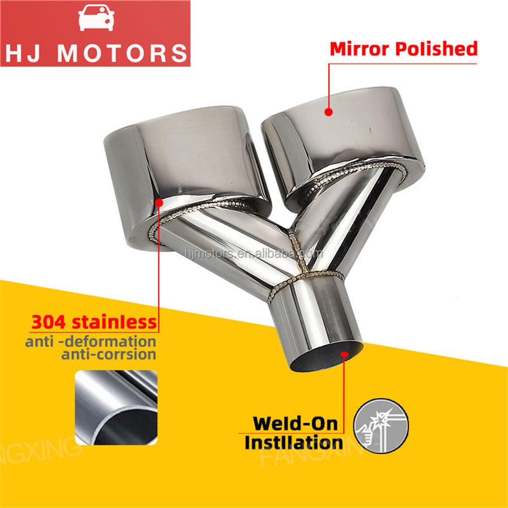 Mercedes W204 C-Class C63 AMG Stainless Steel Y-Shaped Exhaust Tip Tailpipe