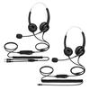 H300D Telephone Headset Lossless Noise Reduction Breathable 3.5mm RJ9 Call Center Communication Binaural Headphone for Truck Driver Office