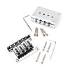 4 String Fixed Hardtail Bridge Vintage Bent Saddle Replacement Electric Guitar Bridge with Screws and Wrench Durable