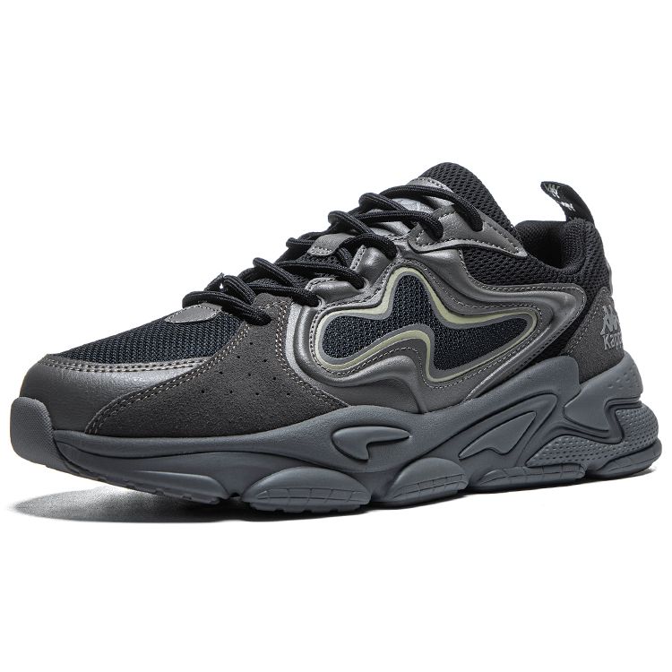 Kappa Fabric Synthetic Leather Trendy Versatile Thick Sole Casual Shock Absorbing Breathable Lightweight Low Top Dad Shoes K0DZ5MC25-1108