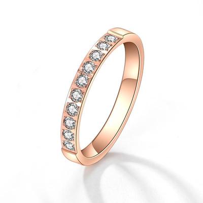 Anello Micro-Diamante CNC in Oro Rosa 18K - Stile Europeo & Americano, Anello Dito Indice Non Sbiadisce
