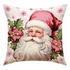 Christmas 45cm Pink Christmas Peach Skin Pillow Cover Pink Santa Claus Xmas Snowman Pillow Case Merry Christmas Decor for Home