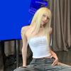 Fashion Vintage Corset Top Letter Print Skinny Y2K Crop Top Hollow Out Women Clothing Streetwear Sleeveless Hottie Ropa De Mujer