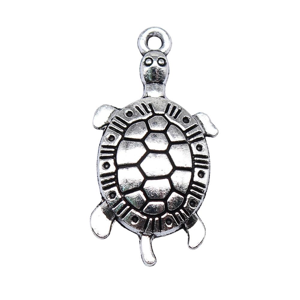 Turtle Charms Antique Bronze Silver Pendants For Animal Themed Jewelry Making