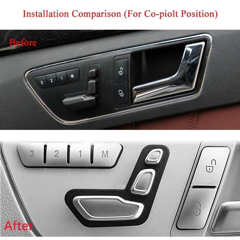 2025 Hot Racing Grills Car Interior Door Seat Memory Lock Buttons Trim Covers Stickers Fit For Mercedes Benz C E Class W204 W212