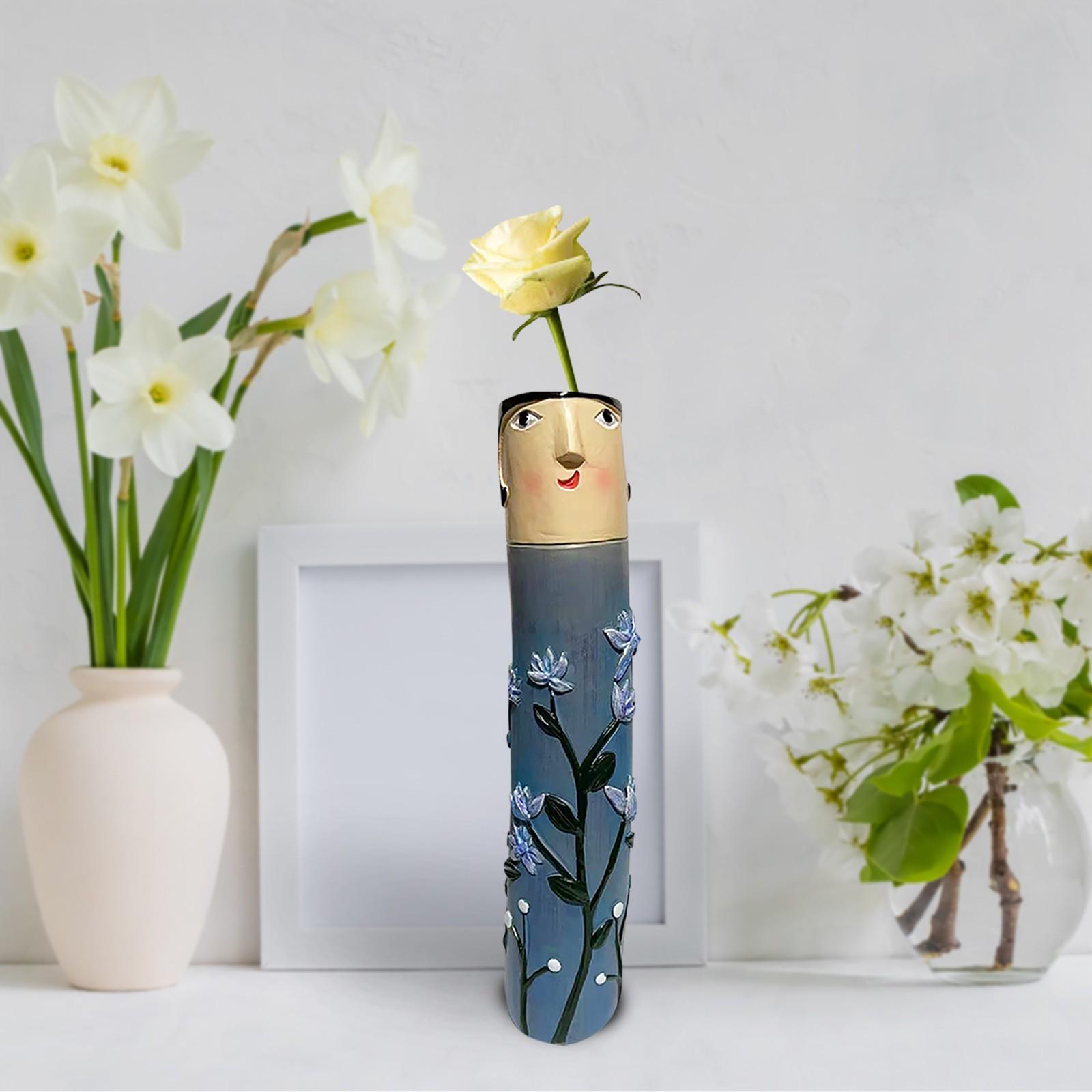 Богемная семейная ваза Забавные гуманоидные семейные декоративные вазы Цветочные вазы Настольная ваза E