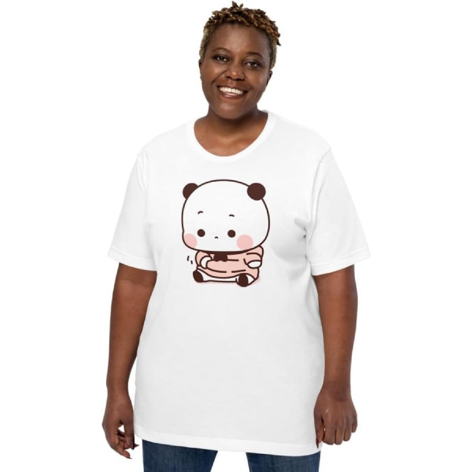 Bubu and Dudu Couple T-Shirt Set - Express Your Love with Adorable Pandas - Romantic Gift for Couples Gym Lovers XXXXXL белый