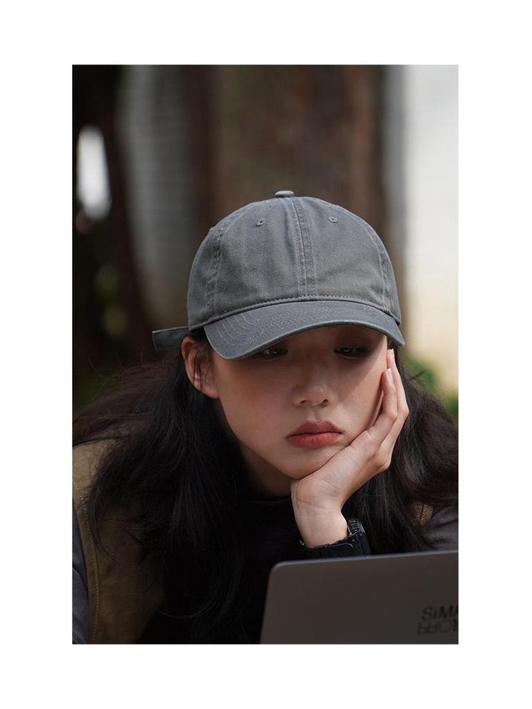 Zhonghao New Style Leichte Entenschnabelkappe: Japanische & Koreanische Softtop, Großer Kopf, Einfarbige Baseballkappe für Männer