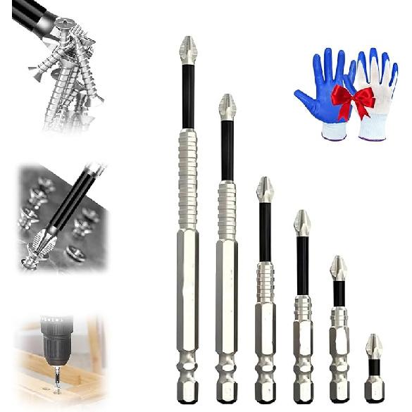 K5 Impact-Resistant and Non-Slip Bit, K5 Anti Slip Bit,Slideach Magnetic Screwdriver Bits, Anti Slip Ph2 Impact Driver Set, Slideach Magnetic