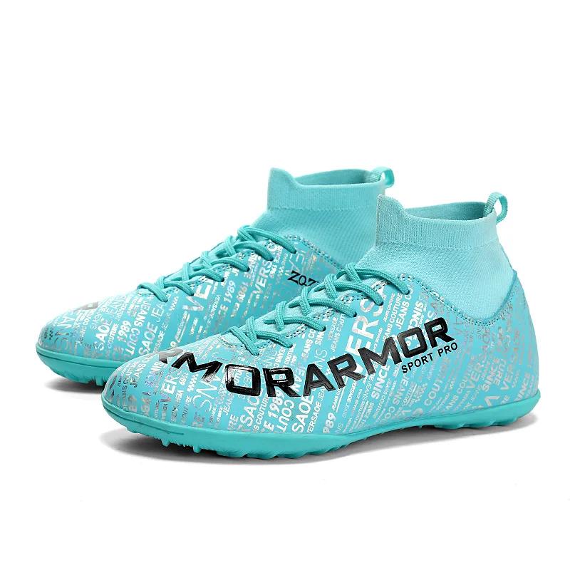 Men's Soccer Shoes Kids Football Ankle Boots Children Soccer Training Sneakers Outdoor Football Cleats Size 31-48