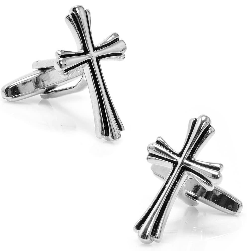 

Специализированный магазин запонок CUFF Cross Cufflinks Классические серебряные запонки n00170