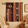 Office Party Supplies Halloween Rag Banner, Orange Black Skull Ghost Pumpkin Hanging Decoration, Rustic Indoor Outdoor Holiday Decor Fabric