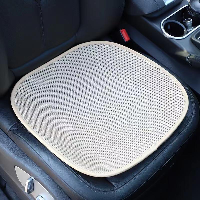 

Дышащая подушка для автомобильного сиденья, подушка для сиденья водителя, удобная нескользящая защита для автомобильного кресла, домашний автомобильный коврик для сиденья beige front 1 pc