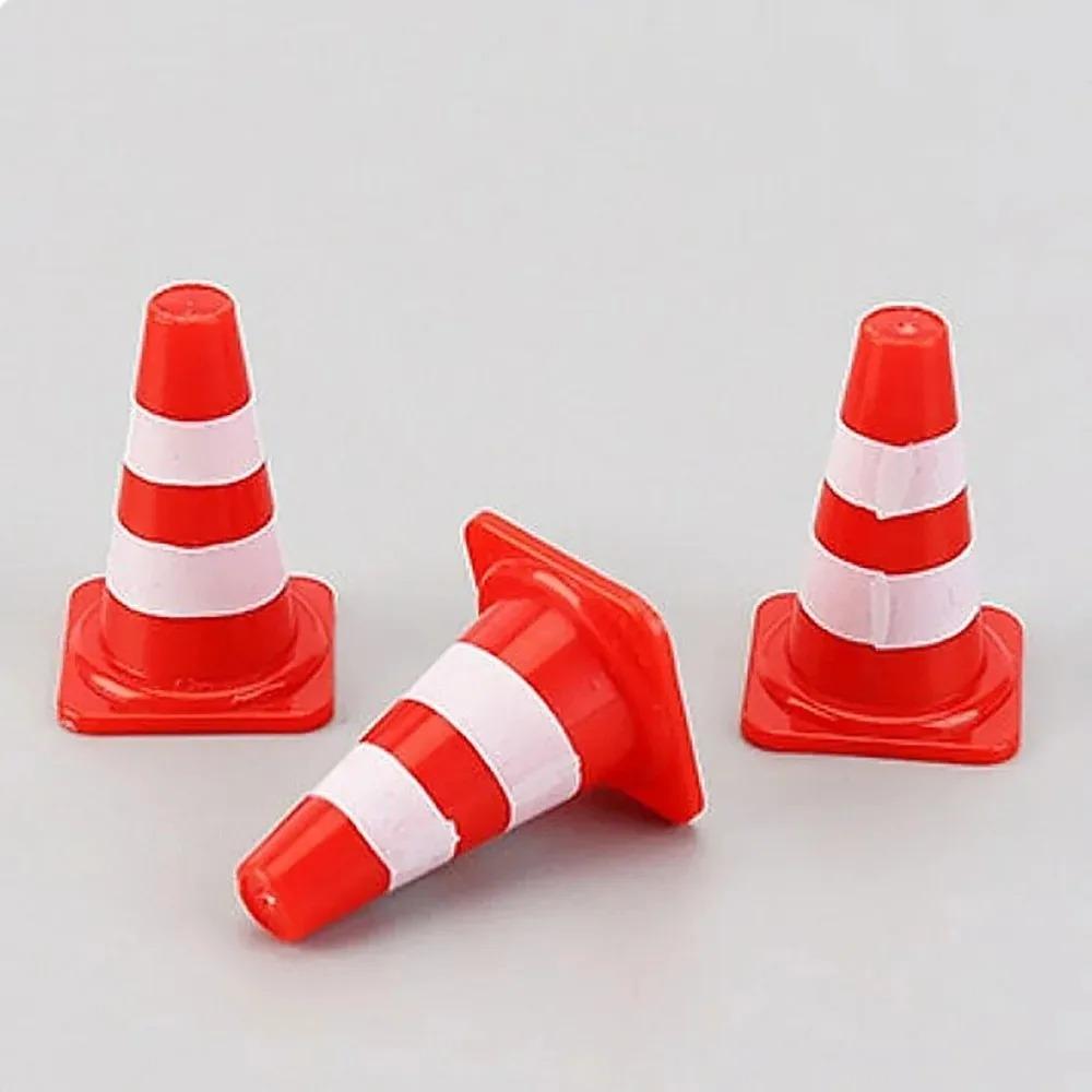 10pcs Mini Traffic Signs Roadblock Toy for Kids Construction Car Theme Party Traffic Cone Sport Training Figurines & Miniatures