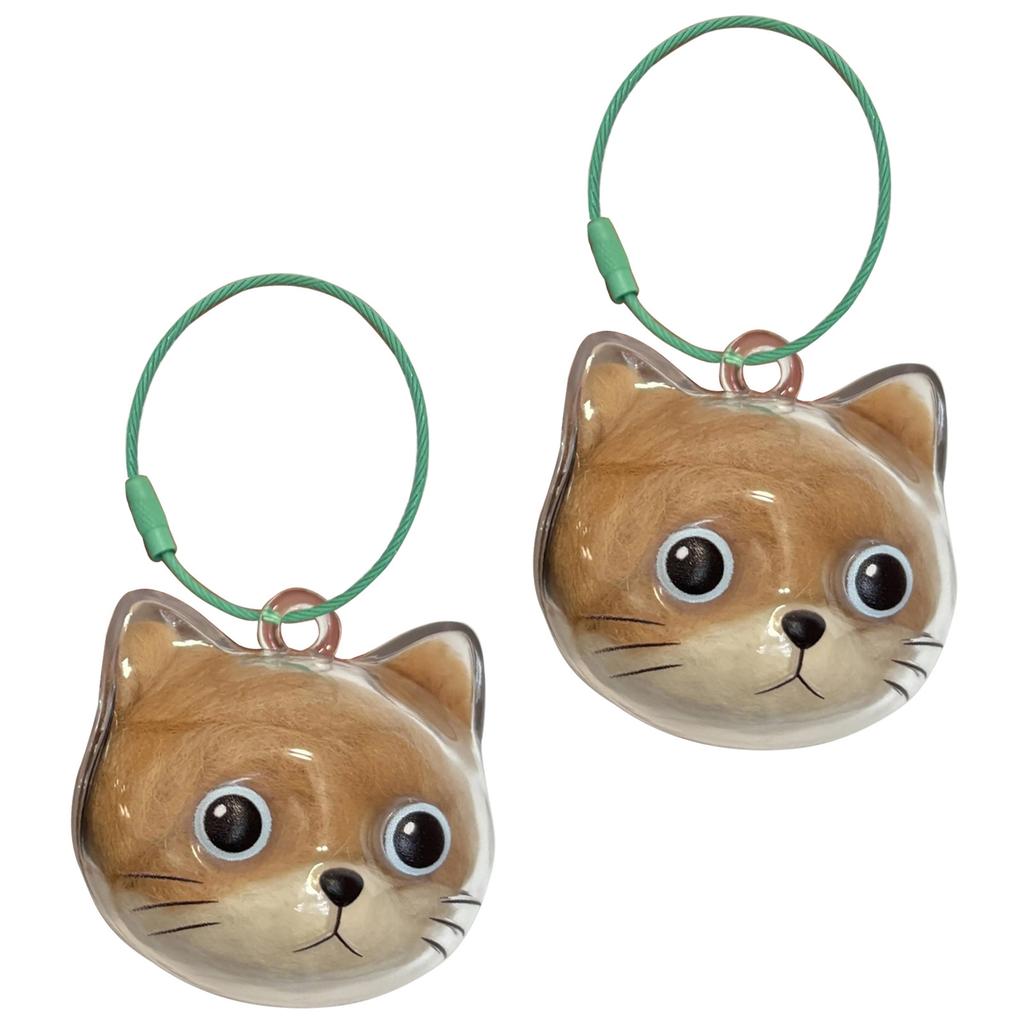 Elegant Pet Memorial Pendant For Kitten Cat Head Shape Hair Storage Box Clear Plastic Keepsakes Jewelry Charm Ornament
