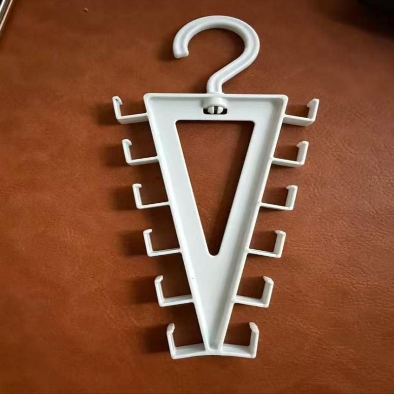 Over Door Hanger Organizer 1/2 Pack White V-Shaped 12 Hooks 360° Rotation for Small Space Clothes Storage