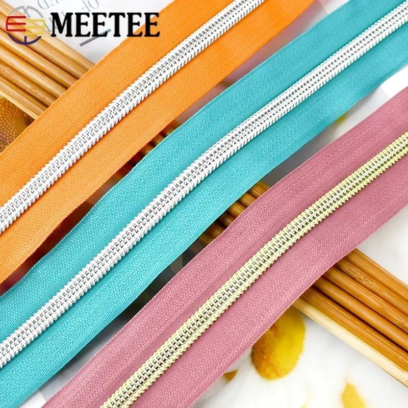 2/3/5/8/10M 5# Nylon Coil Zippers For Bag Clothes DIY Plastic Zipper Tape By The Meter Decorative Zips Repair Sewing Accessories